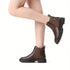 DAMEN CHELSEA-STIEFELETTEN MIT NIEDRIGEM ABSATZ – MODISCHE SCHLUPFSTIEFEL MIT ELASTISCHEM SCHAFT FÜR DEN HERBST